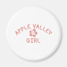 Apple Valley CA Pink Girl Fridge Magnet