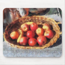 Apples and Bananas in Basket Mousemats
