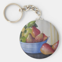 Apples and Pears Still Life Key Chain