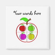 Apple's inside apple refrigerator magnet