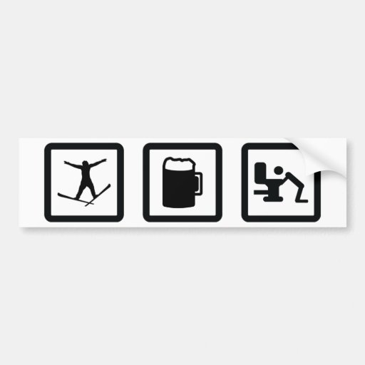 apres ski bumper sticker