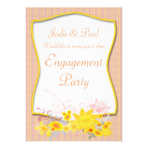 Apricot Flower - Wedding - Engagement Invitation