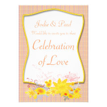 Apricot Flowers - Wedding Invitation