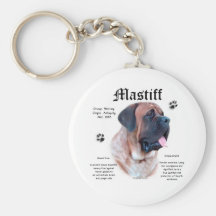 Apricot Mastiff History Keychain