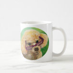 Apricot poodle in Shades Art Portrait Coffee Mug