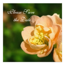 Apricot Quince Save The Date Custom Invitation
