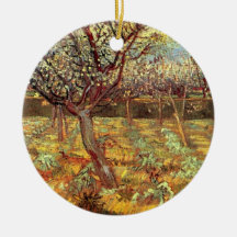 Apricot Trees in Blossom by Van Gogh Christmas Ornaments