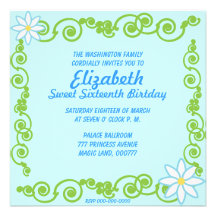 April's Sweet Sixteen Eternal Spring Invitation