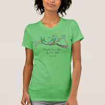 Aqua & Apple Green Happily Ever After  Bride Tee