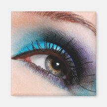 Aqua blue eyeshadow magnet
