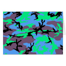 Aqua Camouflage Cards