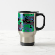 Aqua Camouflage Mugs