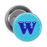 Aqua Initial W Buttons