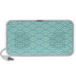 Aqua Japaneese abstract wave pattern speakers