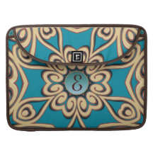 Aqua Love Decor Monogram Macbook Laptop Sleeve For MacBook Pro