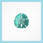 Aqua Sand Dollar Modern Wedding Invitation invitations
