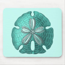 Aqua Sand Dollar Mousepads