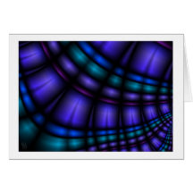 Aqua Violet Lights Card