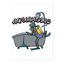 Aquaholic SCUBA Postcard