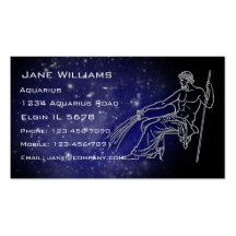 Aquarius Horoscope Business Card Templates