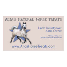 Arabian Horse - Alia's Natural Horse Treats Business Card Templates