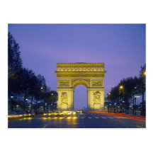 Arc de Triomphe, Paris, France, Post Card