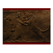 Archaeological Find: Assyrian Lion Hunt Fresco, Post Cards