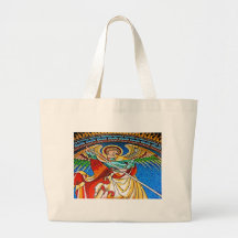 Archangel Michael Mosiac, Kaiser Wilhelm Church Canvas Bags