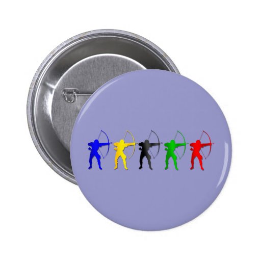 Archery Summer Games   Archer Sports Pinback Button