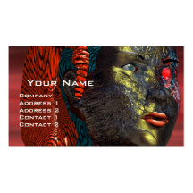 ARES CYBORG  , Red Yellow Business Card Template