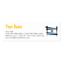 Argentina Brush Flag Business Card