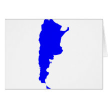 Argentina Map Greeting Cards