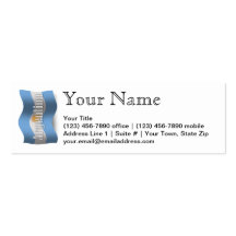 Argentina Waving Flag Business Card Template