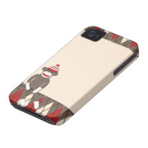 Argyle Sock Monkey iPhone 4 Case
