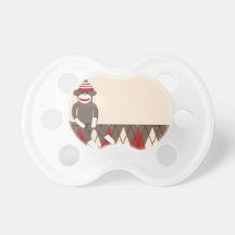 Argyle Sock Monkey Pacifier