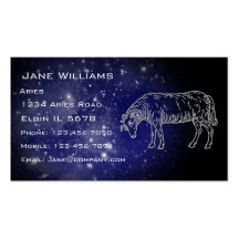 Aries Horoscope Business Cards