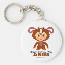 Aries Zodiac for Kids Key Chain