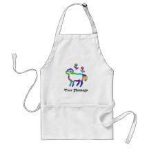 Aries Zodiac Star Sign Colour Line Aprons