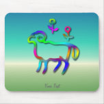 Aries Zodiac Star Sign Colour Line Mouse Pads