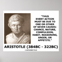 Aristotle Every Action Due To One Or Seven Causes Print