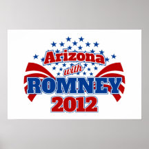 Arizona with Romney 2012 Poster