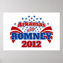 Arkansas with Romney 2012 Print