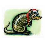 Armadillo Christmas Postcard