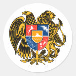 Armenian Coat of Arms Round Sticker