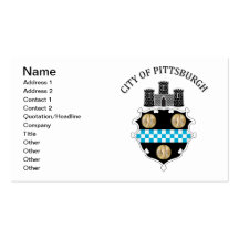 Arms of the city of Pittsburgh Business Card Templates