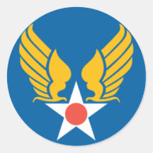 Army Air Corps Shield Round Sticker