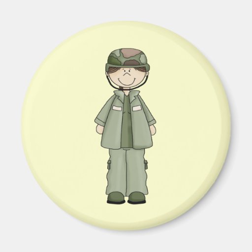 Army Girl Magnet