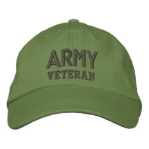 Army Veteran Embroidered Hats
