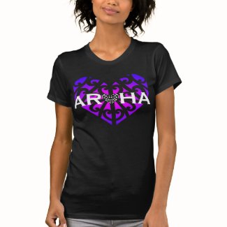 Aroha Tee or hoodie - Blurple on Black