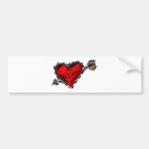 Arrow Heart Valentine Bumper Sticker